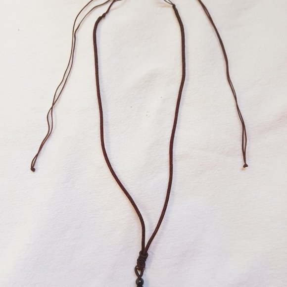 Unisex Beautiful Golden sheen Obsidian string pendant - Picture 10 of 11